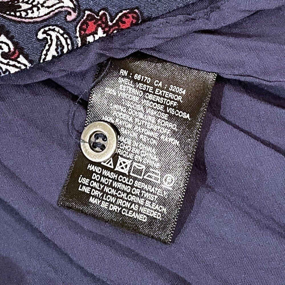 Anthropologie Maeve Calia Sleeveless Belted Shirtdress Blue White Size 0 - Picture 11 of 11